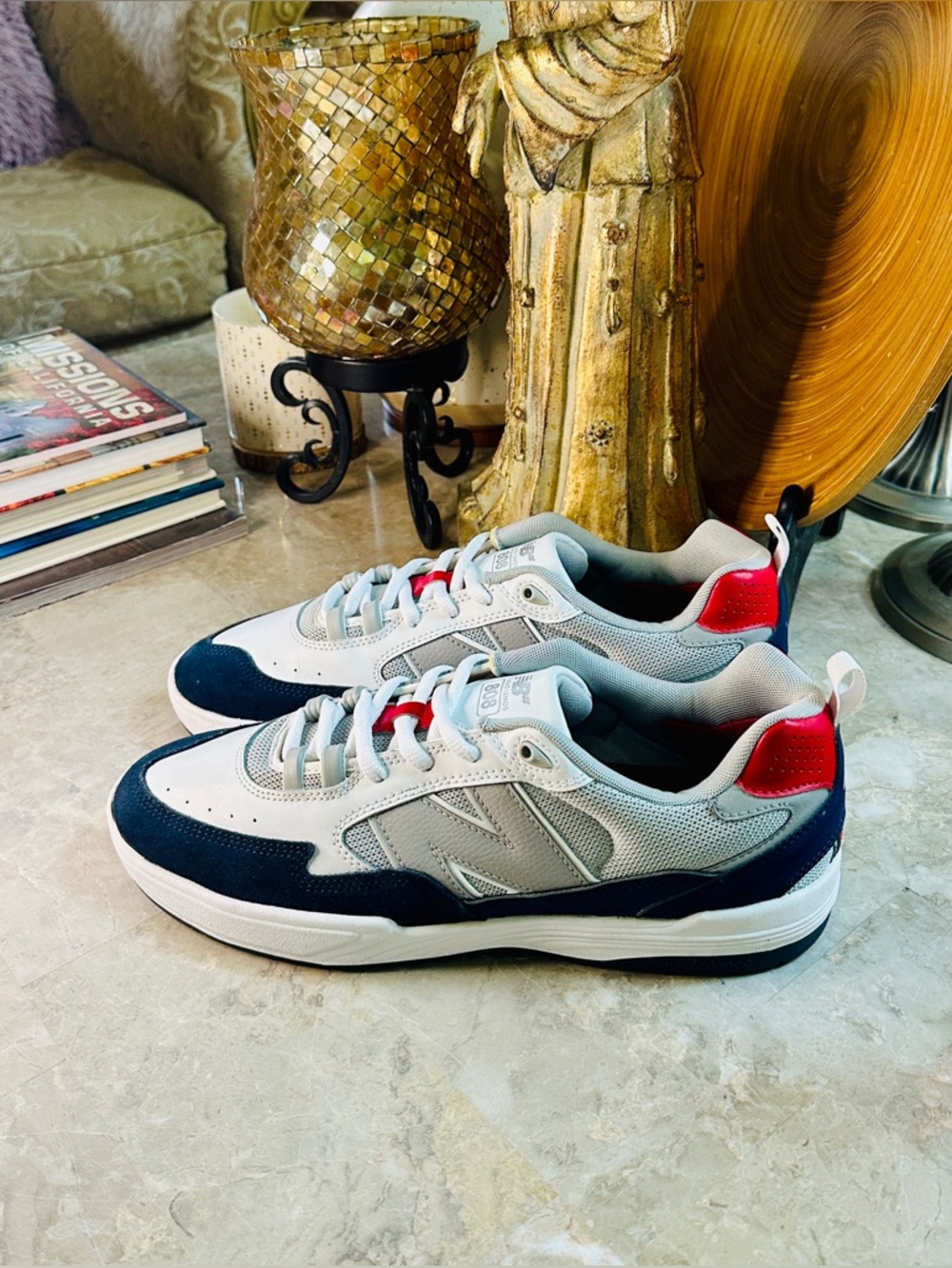 New Balance Numeric Tiago Lemos 808 size 12 White/Gray (NM808WRB)